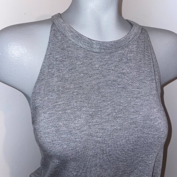 GAP jumpsuit sleeveless wide leg drawstring waist viscose gray medium - Picture 3 of 8